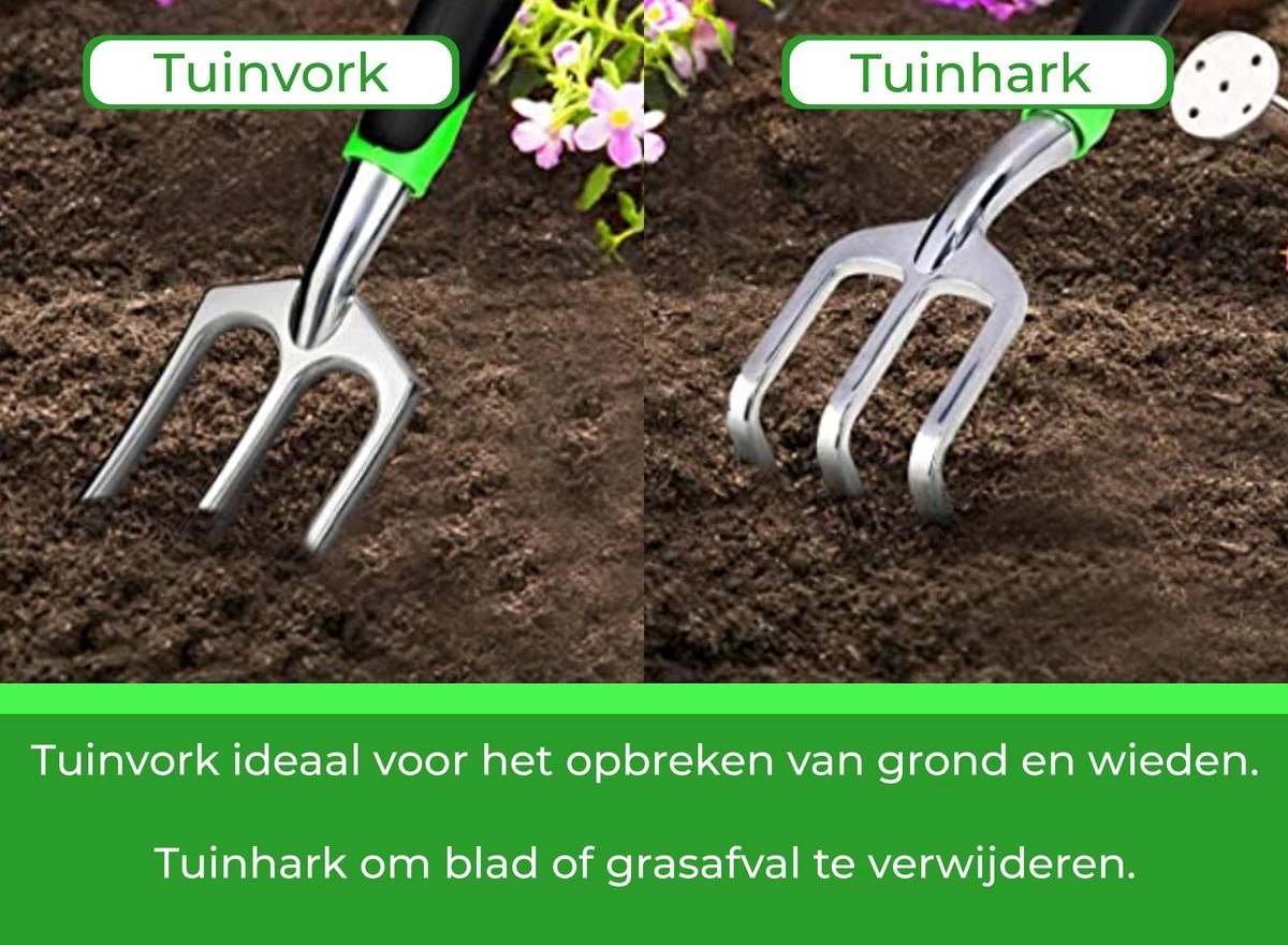 Djambo Tuingereedschap Set 8-delig Tuinsetje Met 15 Unieke Bamboe Plantetiketten In 1 Draagtas - Compleet Tuingereedschap Voor De Tuinliefhebbers - Image 10