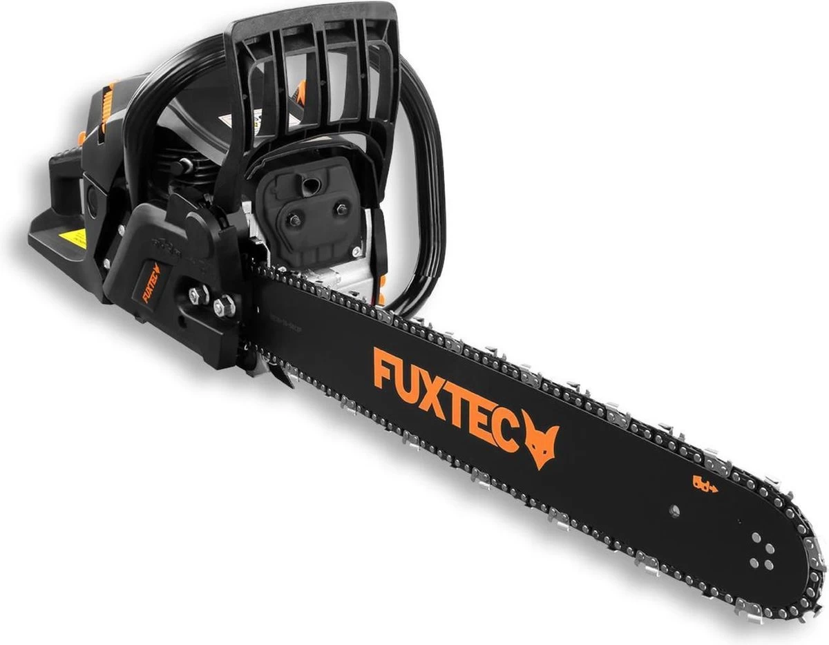 FUXTEC Kettingzaag Benzine - 61,5cc 2-takt - 51cm / 20 Inch Zwaardlengte - Incl. Zaagblad & Ketting - FX-KS262 - Black Edition - Image 4