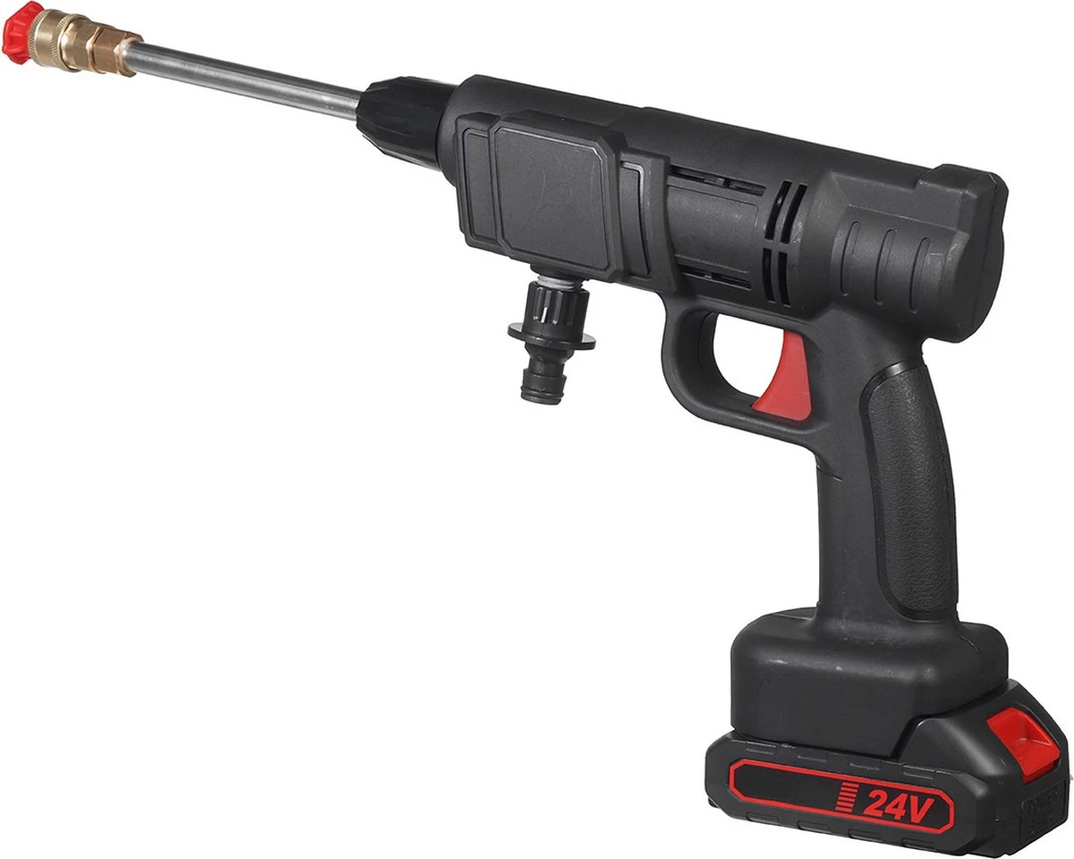 Merkloos Drillpro Elektrische Accu - Hogedrukreiniger - 30Bar - Multifunctioneel Mondstuk - Draagbaar Oplaadbaar Snoerloos - Zwart - Image 4