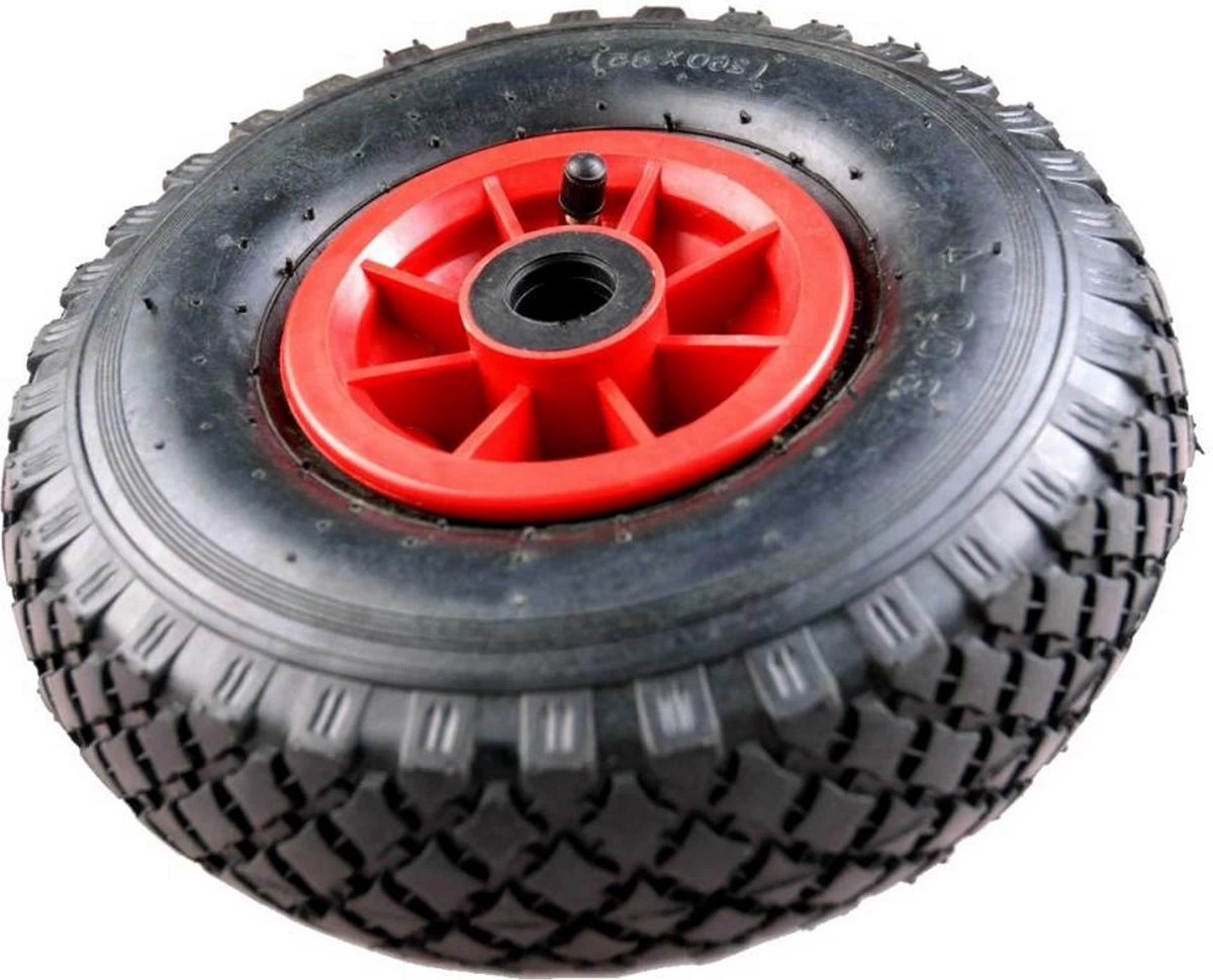 Benson Bolderkarwiel Steekwagenwiel Met Luchtband 3.00-4 | Asgatdiameter 20mm Rollager | Hoogte Wiel 26cm - Image 6