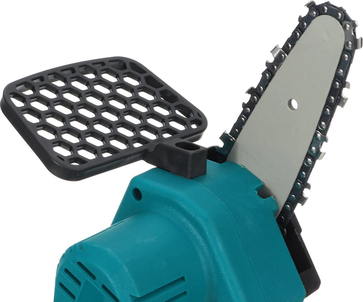 Merkloos Mini Accu Kettingzaag - 4 Inch Elektrische Boomzaag - Handkettingzaag - Met 2 Accu En 1 Oplader - Voor Tuinboom Ranch Bomen Snijden Hout- Blauw - Image 2