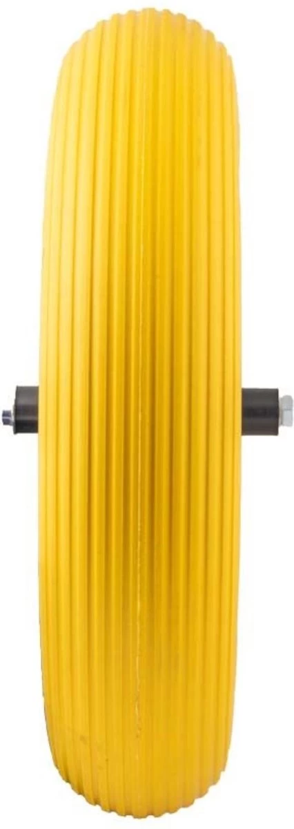 Merkloos Anti Lek Kruiwagenwiel 4.80/4.00-8 | Met As | Geel - Afbeelding 2