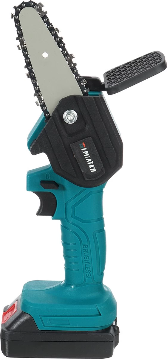 Merkloos Mini Accu Kettingzaag - 4 Inch Elektrische Boomzaag - Handkettingzaag - Met 2 Accu En 1 Oplader - Voor Tuinboom Ranch Bomen Snijden Hout- Blauw - Image 3