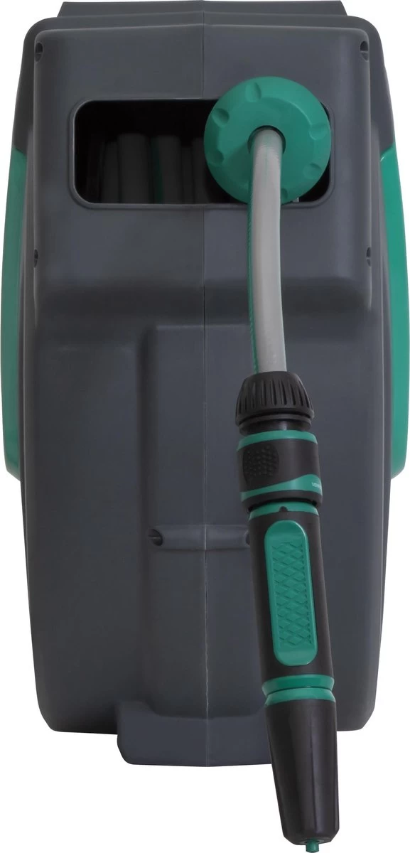 VONROC Automatische Slanghaspel – Incl. 25m Tuinslang, Aansluitslang, Spuitstuk, Koppelingen & Kraanaansluiting - Image 3