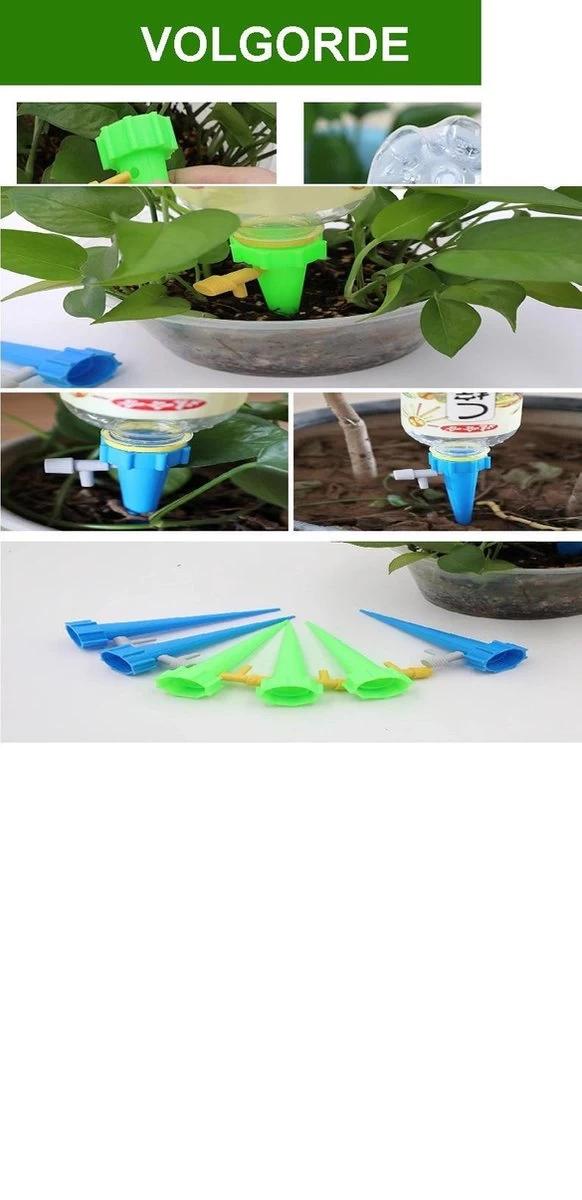 Plant Bewateringssysteem - 12 Stuks - Bewateringsyteem - Watergeefsysteem - Plantenbol - Automatische Gieter - Water Druppelaar - Druppelsysteem - Bewateringssysteem - Druppel Systeem - Water Geef Systeem - Plantenbol - Image 4