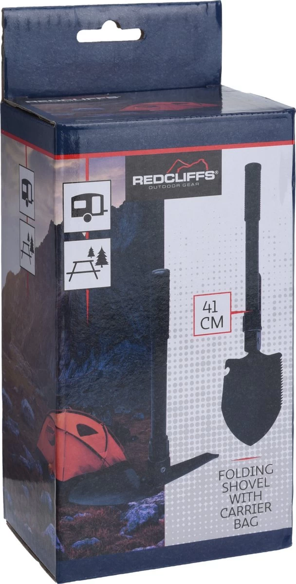 Kleine Klapschep/vouwschep Met Houweel En Hoes 41 X 13 Cm - Outdoor/survival Accessoires - Image 2