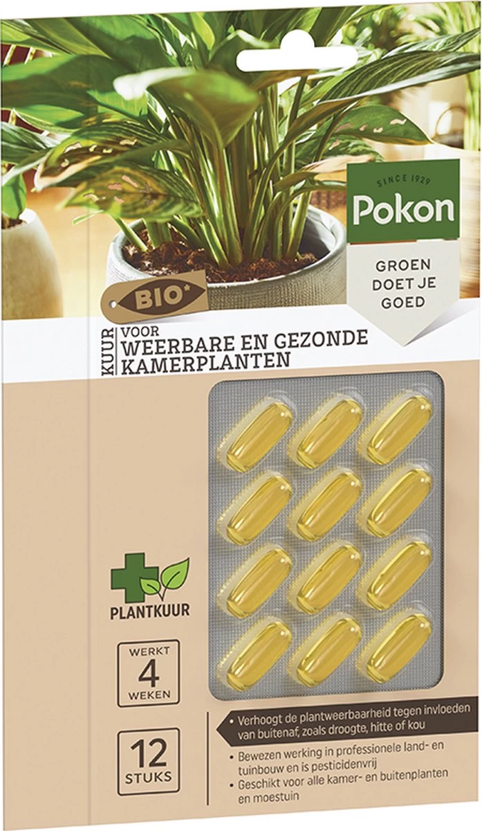Pokon Bio Kuur Voor Weerbare En Gezonde Kamerplanten - Capsules - 12 Stuks - Geschikt Voor Alle Kamer-, Buitenplanten En Moestuin - Image 2