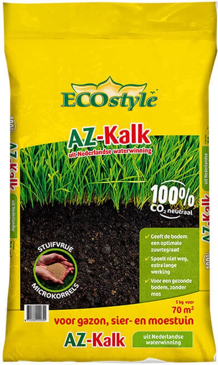 ECOstyle AZ Kalk Micro Korrel – Voor Gazon, Sier- En Moestuin - Corrigeert Zuurgraad Direct En Langdurig - Werkt Tegen Mos - CO2-Neutraal – 135 M² - 10 KG - Image 8