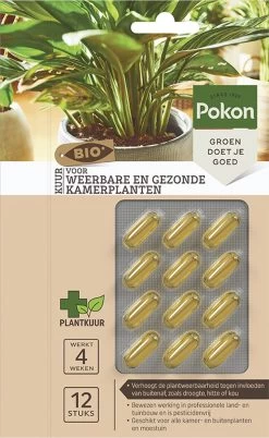 Pokon Bio Kuur Voor Weerbare En Gezonde Kamerplanten - Capsules - 12 Stuks - Geschikt Voor Alle Kamer-, Buitenplanten En Moestuin