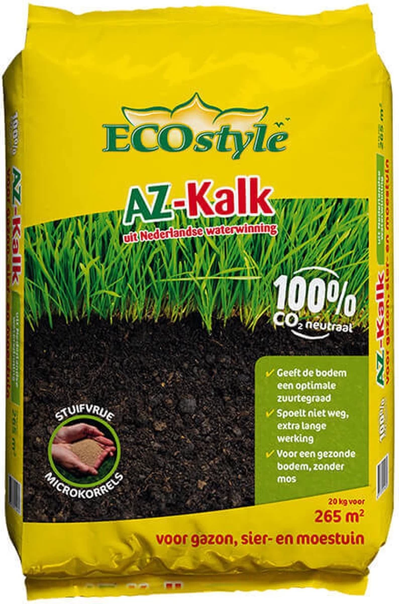ECOstyle AZ Kalk Micro Korrel – Voor Gazon, Sier- En Moestuin - Corrigeert Zuurgraad Direct En Langdurig - Werkt Tegen Mos - CO2-Neutraal – 135 M² - 10 KG - Image 9
