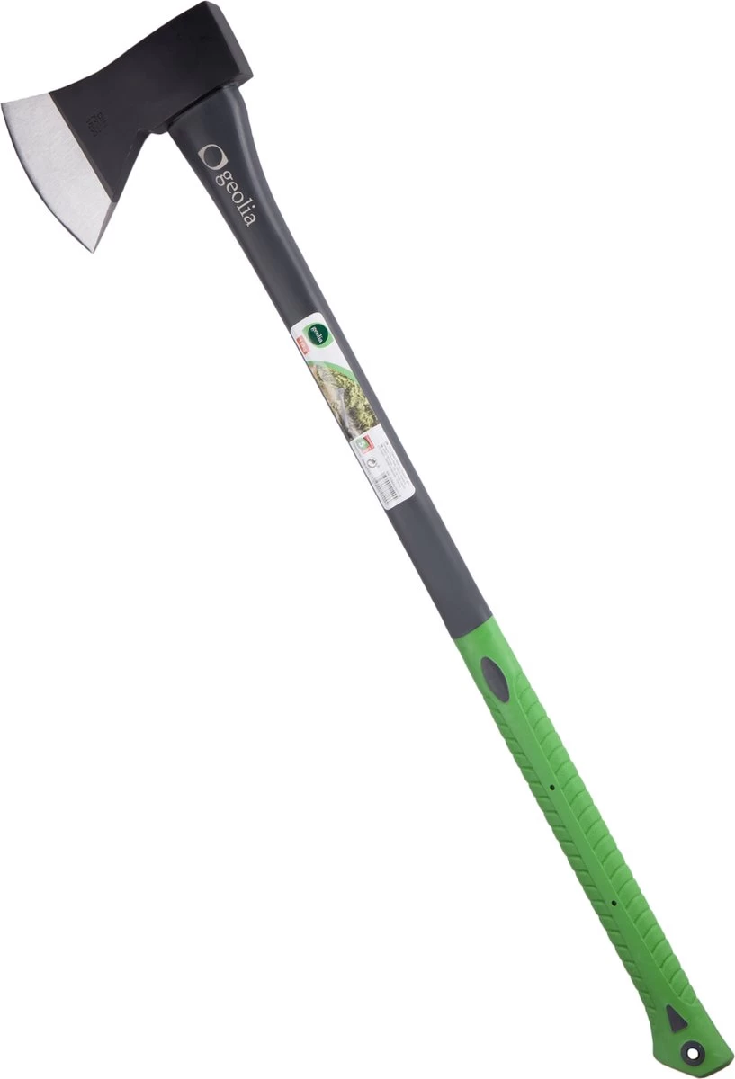 GEOLIA - Bijl - Bijl - Staal - Glasvezelsteel - 2,2 Kg Met Een Stalen Kop Van 1,6 Kg - Bijlen - Grote Bijl - Kloofhamer - Kloofbijl - Kloofbijl