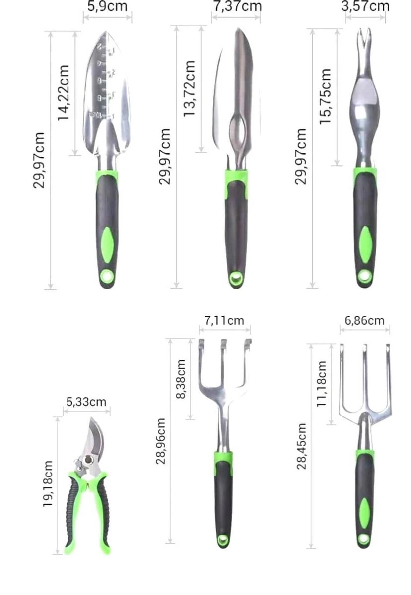 Djambo Tuingereedschap Set 8-delig Tuinsetje Met 15 Unieke Bamboe Plantetiketten In 1 Draagtas - Compleet Tuingereedschap Voor De Tuinliefhebbers - Image 16