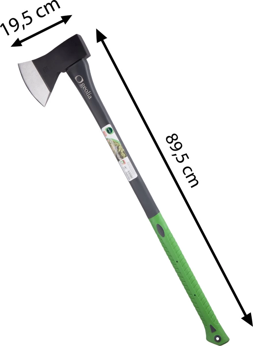 GEOLIA - Bijl - Bijl - Staal - Glasvezelsteel - 2,2 Kg Met Een Stalen Kop Van 1,6 Kg - Bijlen - Grote Bijl - Kloofhamer - Kloofbijl - Kloofbijl - Image 2
