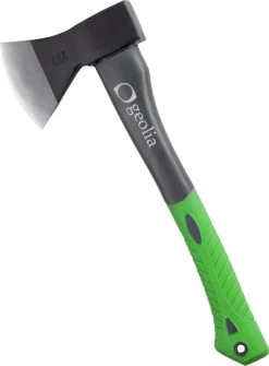 GEOLIA - Bijl - Bijl - Staal - Glasvezelsteel - 0,8 Kg Met Een Stalen Kop Van 0,6 Kg - Bijlen - Handbijl - Kleine Bijl - Kloofbijl - Kloofbijl