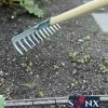 Synx Tools Tuinhark 12 Tanden Verzinkt Hark - Harken - Bladharken - Bodembewerkers - Onkruidverwijderaar - Tuinartikelen - Compleet Incl. 160cm Steel