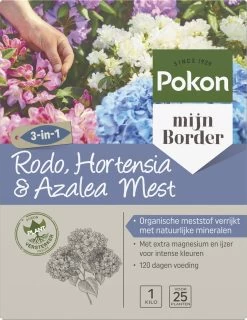 Pokon Rhododendron, Hortensia & Azalea Mest - 1kg - Meststof - 3-in-1 Werking