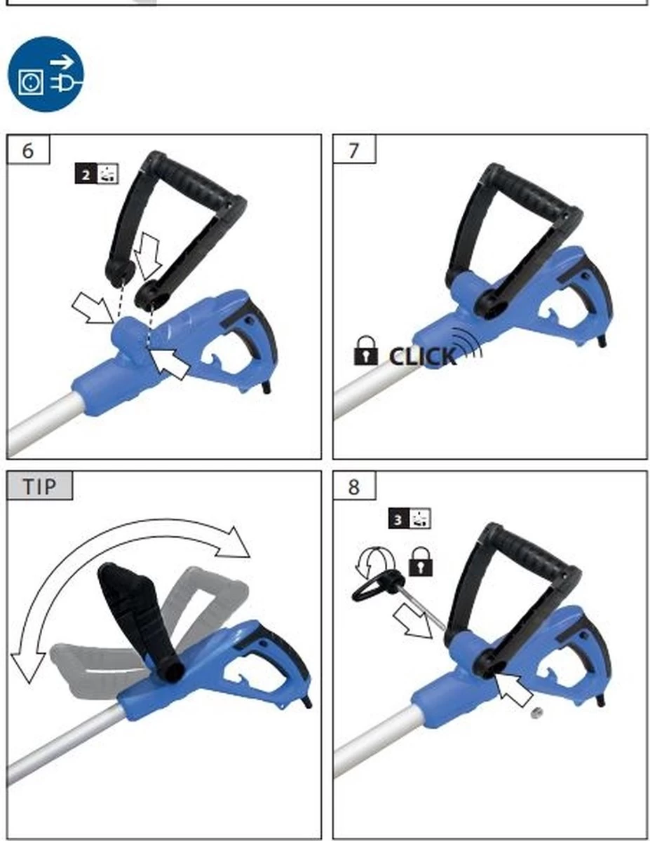 Güde Luxe Elektrische Voegenreiniger GFR401 - Onkruidborstel - Met Vier Borstels - 400W - Image 3