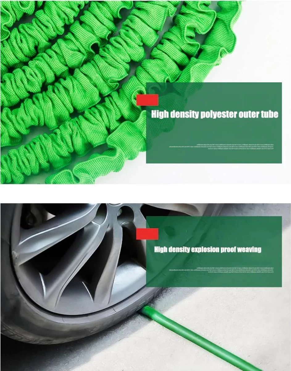 Merkloos Tuinslang - Tuinslag Flexibel - Tuinslag Flexibel 15M -15 Meter - Tuinslangen - Uitrekbaar - Met Koppelstuk - 7 In 1 Sproeikop - Image 4